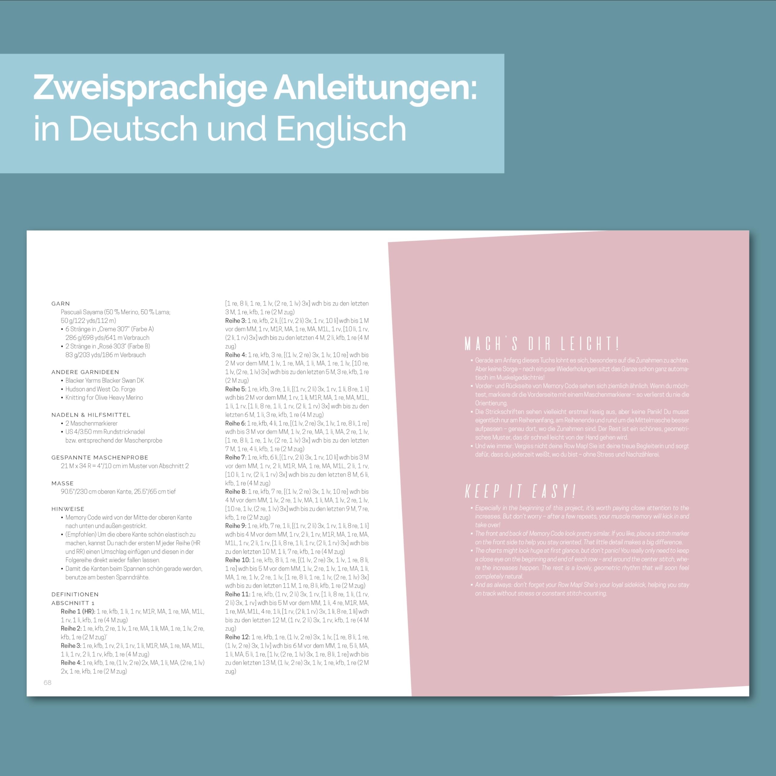 Mairlynd: Shawl Love. Mit 'Row Maps' zu allen Designs!: Entspann dich. Strick ein Tuch. Zweisprachige Ausgabe, Deutsch - Englisch