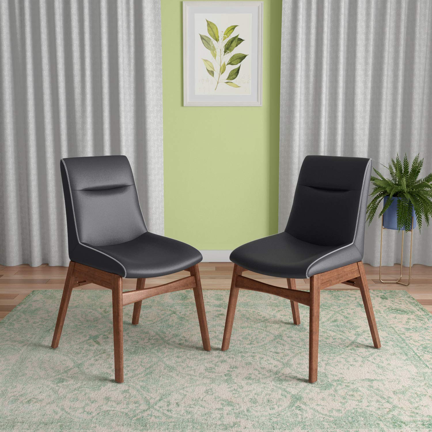 GODREJ INTERIO Pebble Leatherette Dining Chair (Set of 2) (1Year