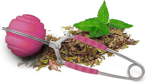 Miniatura 12 de HIC Kitchen Infusor de té de bola a presión, acero inoxidable 18/8, para té de hojas sueltas y especias para calentar