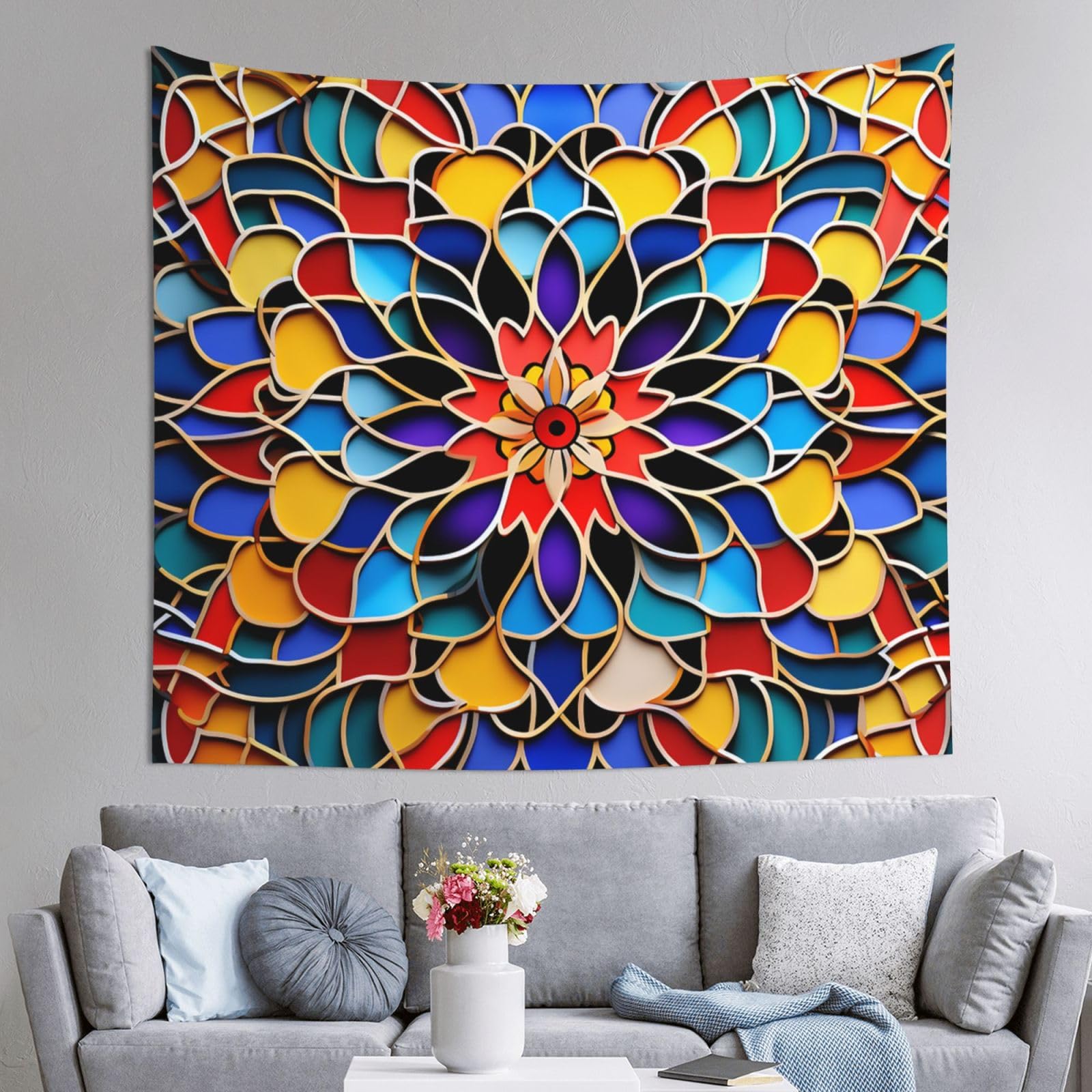 Hclyvexiria Moroccan Color Tapestry Wall Hanging 60 X 51 In Decorates Tapestrys For Living Room Wall Tapestry Soft Aesthetic Wall Decor Tapestries For Dorm Room Personalized Wall Blanket