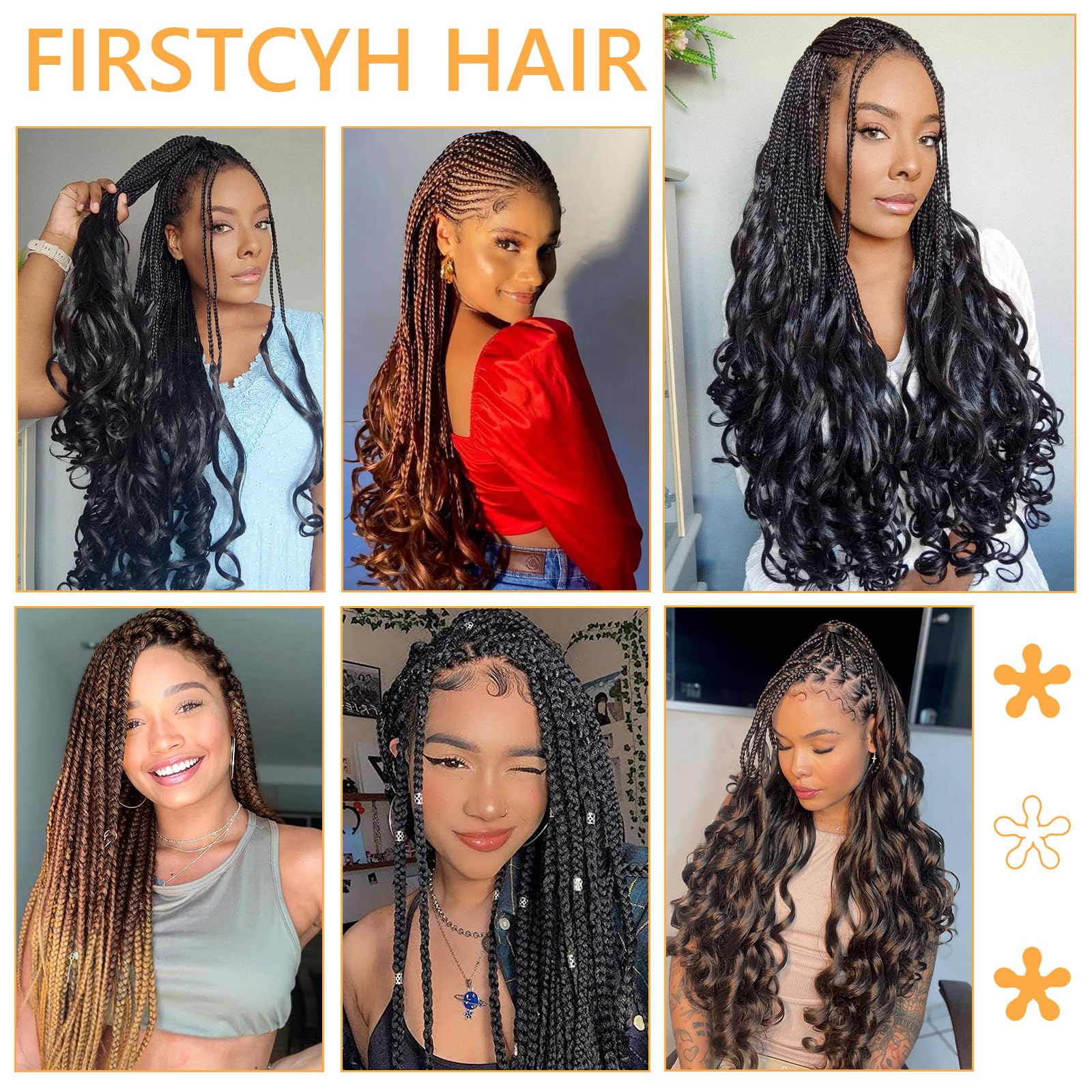 French Curl Braids 16 Inch 8 Packs Black Bouncy Braiding Hair Extensions Meches Boucle Pour Tresses Africaine Synthetic French Curl Crochet Braids