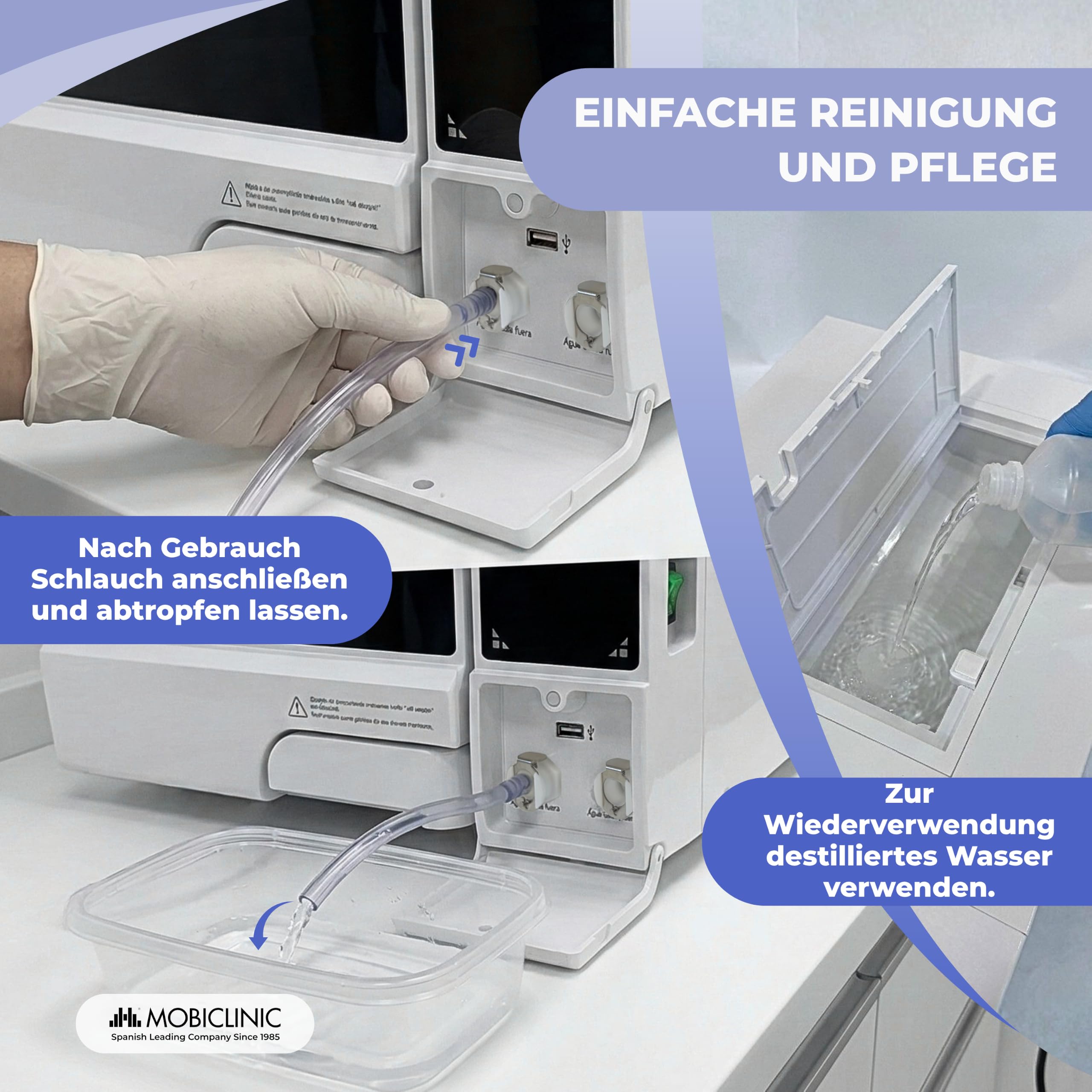 Mobiclinic®, Professioneller Autoklav, 12L-Dampfautoklav-Sterilisator, 99% Desinfektionsmittel mit 360°-Abdeckung, LCD-Bildschirm, anpassbare Programme, Drucker, USB, Kliniken und Labore, MobiClave