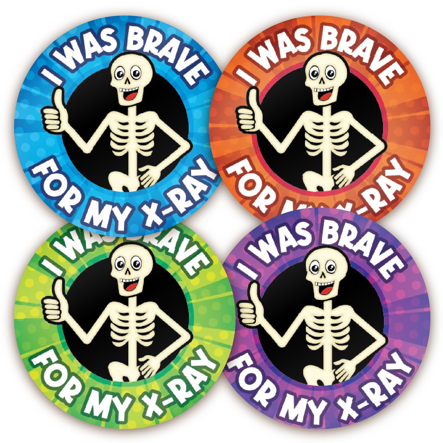 Stone Melon School Reward Stickers 144 Brave X-Ray Radiographer Bravery Stickers 30mm Round Awards Nursery Teachers Parents Children Kids Hospital Doctor Nurse CT Xray CAT MRI