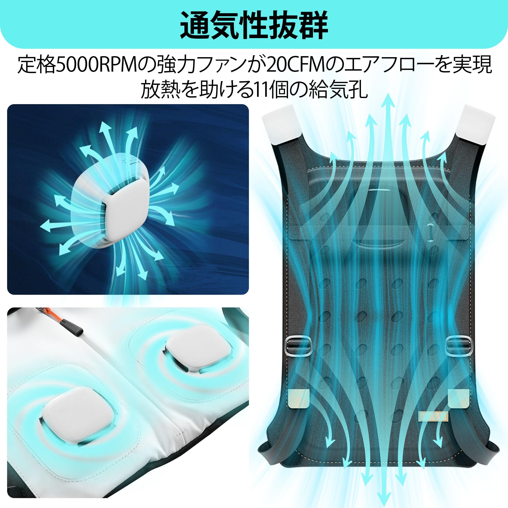Amazon.co.jp: MAWAKE ペルチェ ベスト 2025 ペルチェ リュック