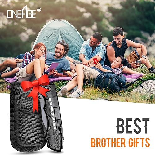 Miniatura 7 de Regalos para hermano, cuchillo multiherramienta "Best Brother Ever", regalos de Navidad para hermano, ideas de regalos de cumpleaños para hermano,
