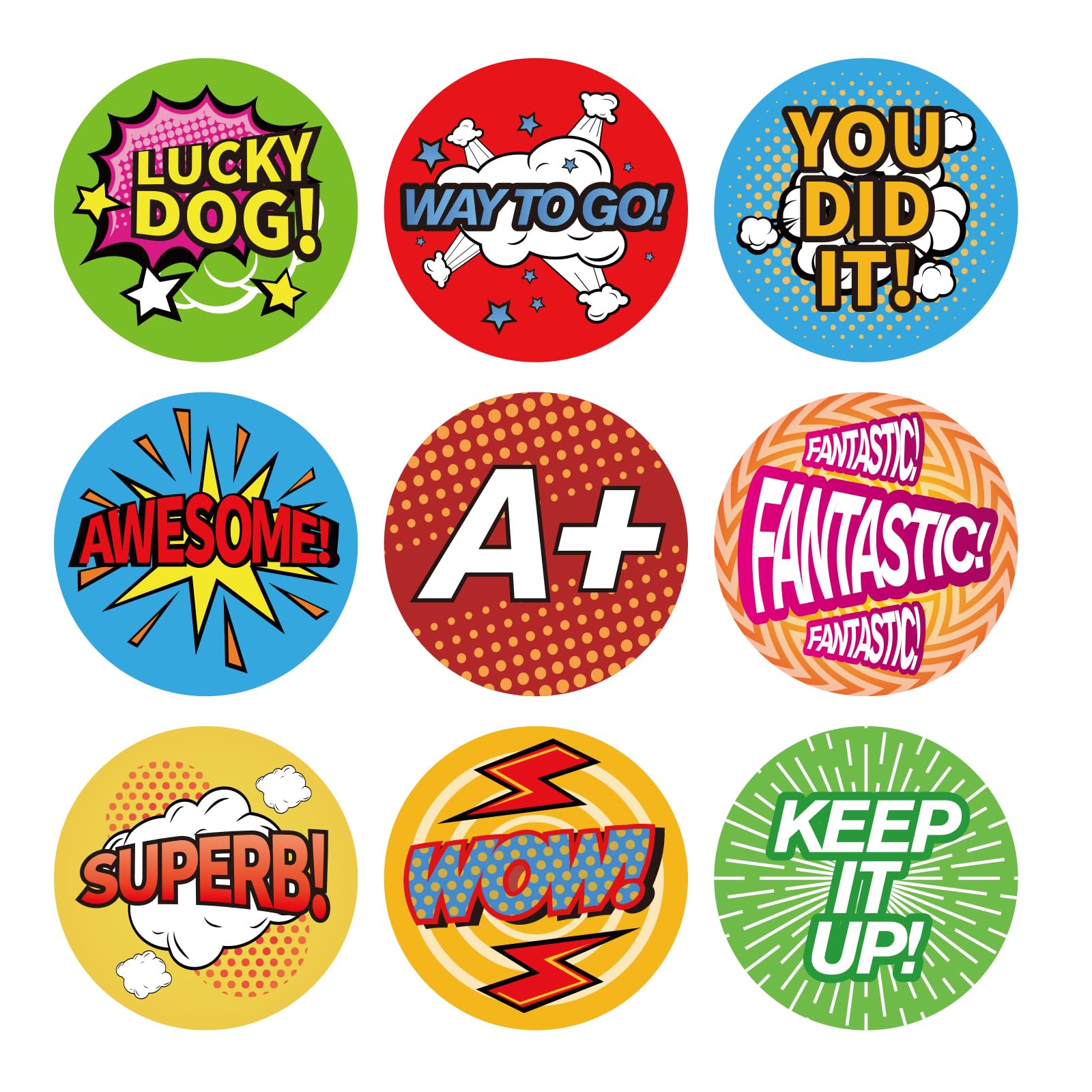 Sticker for Kids,1008PCS Motivational Stickers 16Sheets, 1 Inch x 9 Designs Reward Stickers for Teacher School Classroom, Behavior Chart, Potty Training