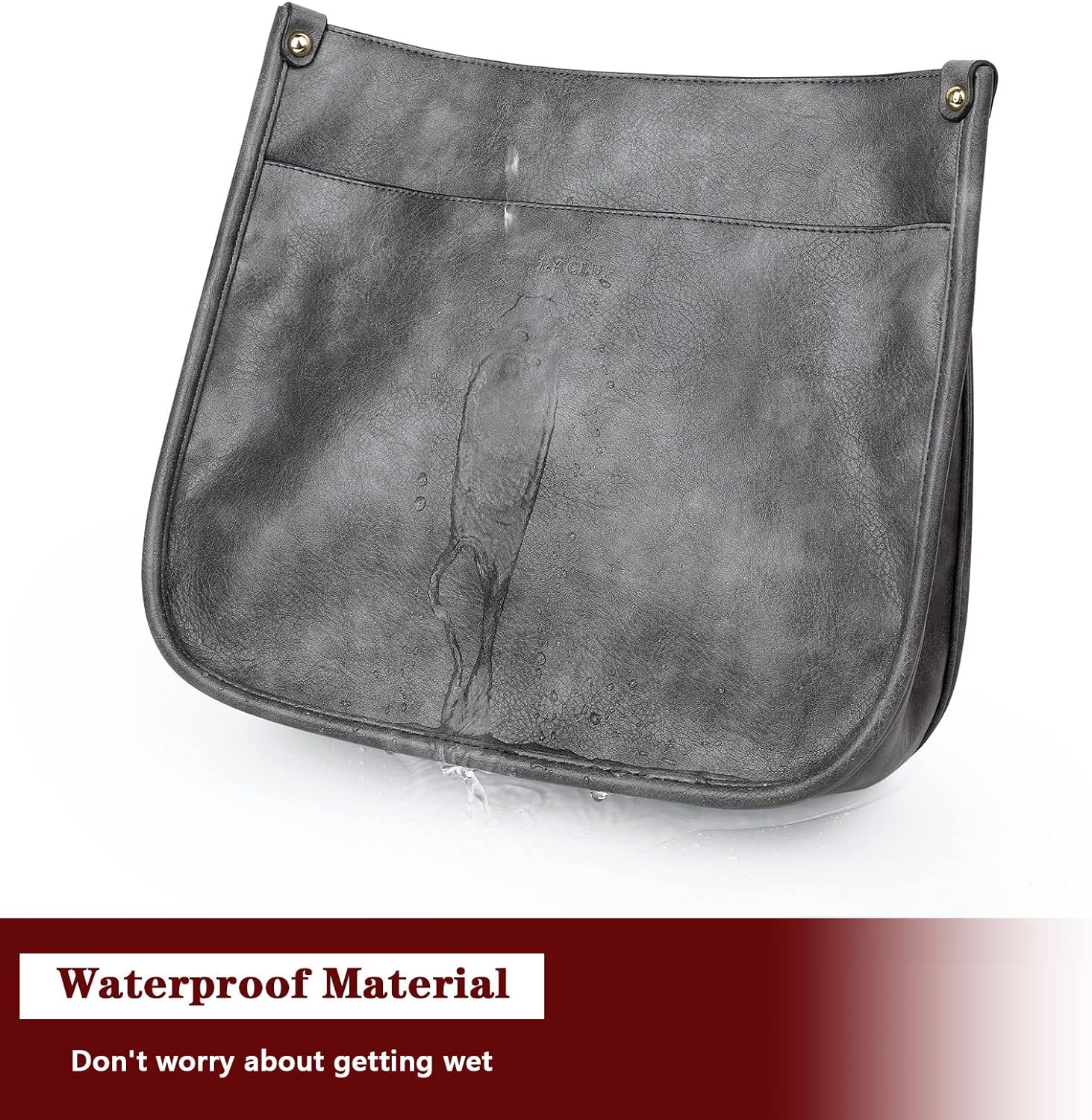 HKCLUF Crossbody Bag Purse for Women 2PCS/Set Leather Hobo Handbag Wallet Set With 2Adjustable Guitar Strap Shoulder Bag | Purse, 2PCS/Set, Leather, Wallet Set, Purse - Image 7