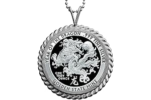 2024 Golden State Mint Lunar Year of the Dragon Silver Coin Solid Sterling Silver Necklace