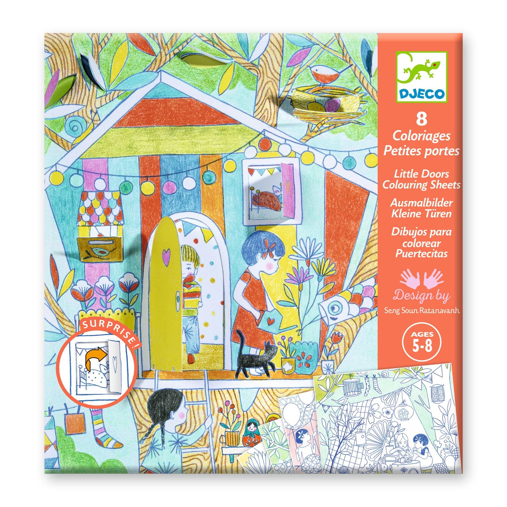 Amazon | DJECO ぬりえ お絵かき セット 仕掛け絵 5歳 6歳 7歳 小学生