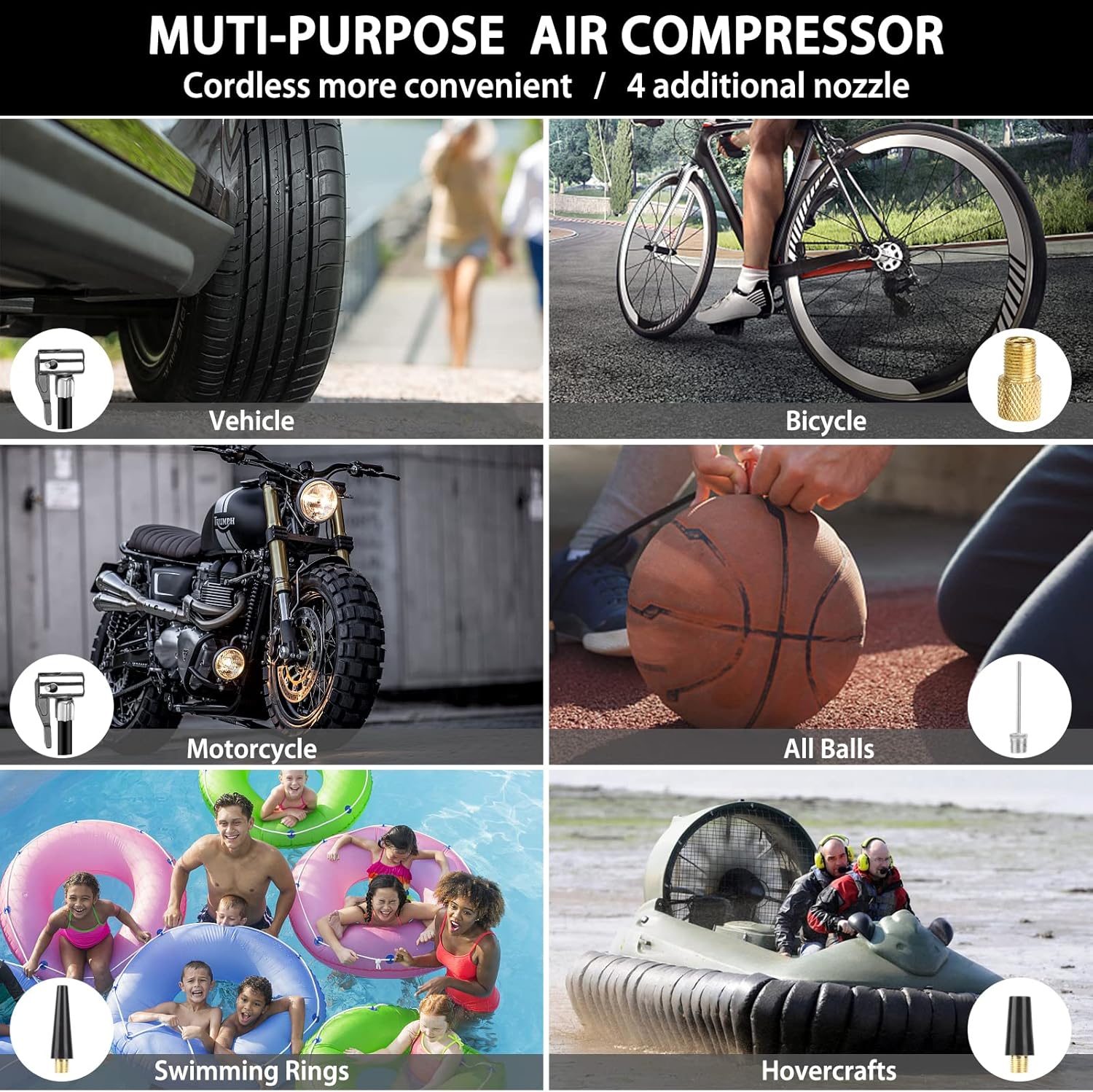 ZunDian 6-in-1 Power Station inflating a car tire