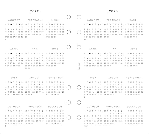 Miniatura 4 de Filofax Recarga tamaño personalcompacto semanal paquete de diario mínimo papel blanco multilingüe cinco idiomas 2022 C68490-22