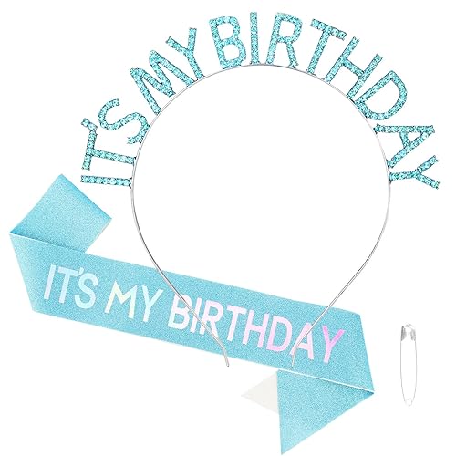 Miniatura 1 de It's My Birthday Sash & Birthday Rhinestone Headband Set