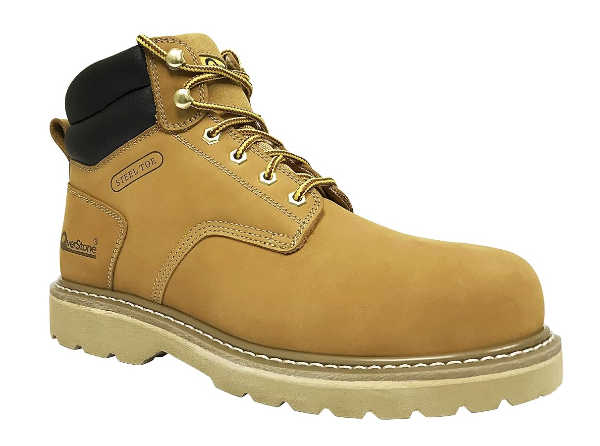 Amazon.com: Overstone Men's 6'' Steel toe leather work boot