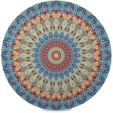 Qilmy Mandala Round Placemats: Enhance Your Dining Experience