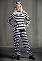 Vista 2 de Disfraz de prisionero a rayas para mujer, talla grande, 1X-8X