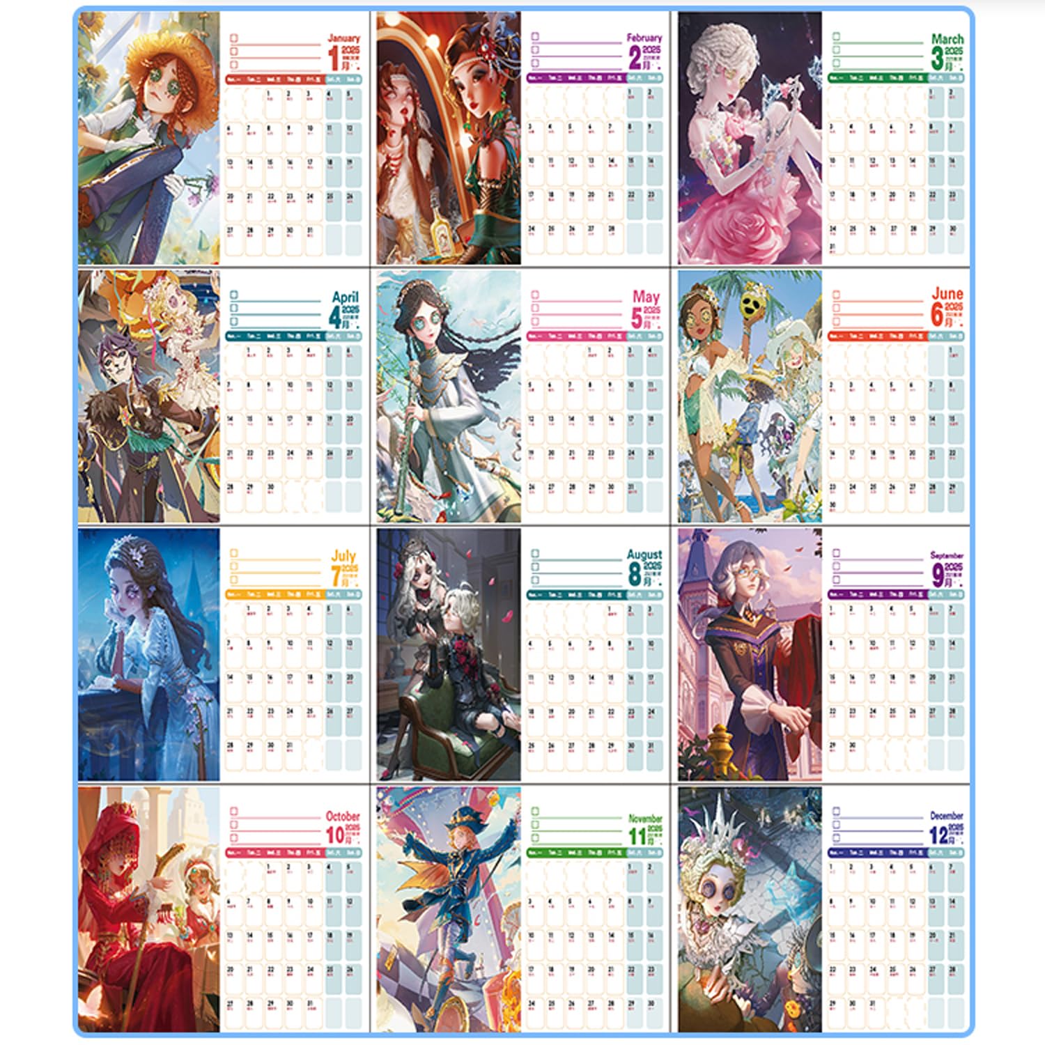 Amazon.co.jp: 第五人格 2025-2026 卓上カレンダー 患者 納棺師 庭師