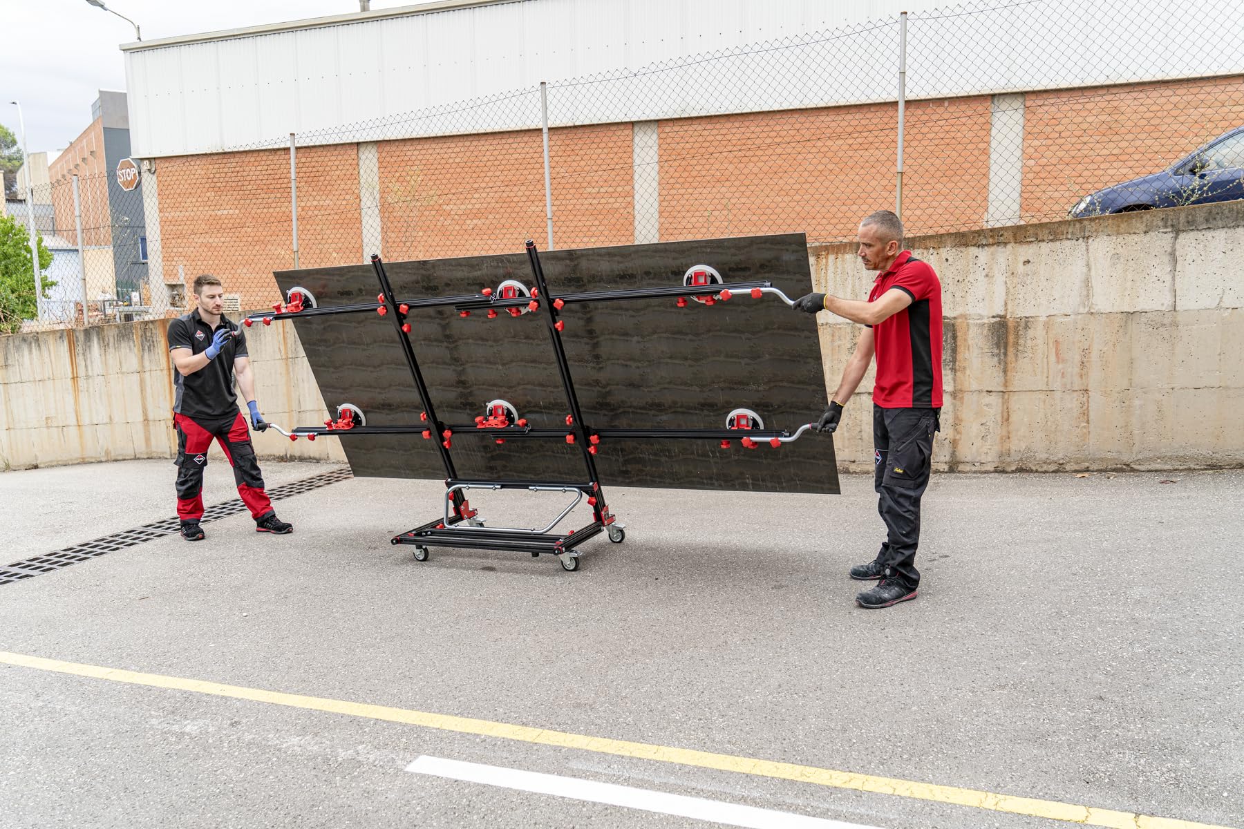 RUBI Transportador Bastidor Retráctil para Manipulación de Lámina Cerámica