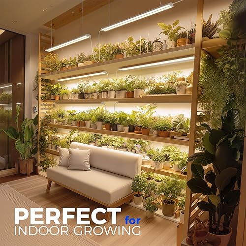 Miniatura 8 de Barrina TX72 Luces de cultivo de 4 pies para inicio de semillas, 72 W (equivalente a 500 W), alto PPFD, espectro completo con LED rojos de 660 nm,