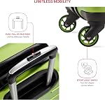 SwissGear Signature Hardside Expandable Luggage with Spinner Wheels and TSA Lock, Patented Built-In Cup Holder, Lime/Black, Carry-On 19-Inch