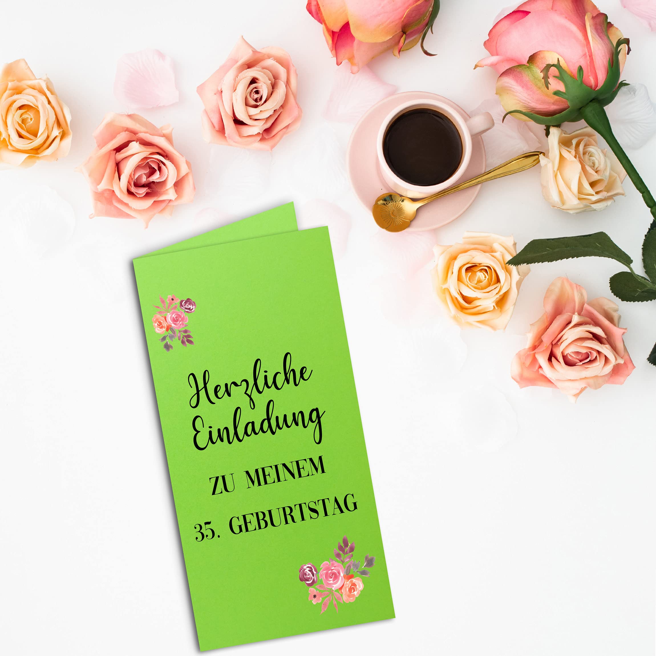 Haute Qualité Pour Cartes DIN Long – Clair/Vert 10,5 X 21 Cm – Très Indéformable – Pour Imprimantes. – QUALITÉ Marque : Neuser Couleur Heureux 25 Doppelkarten Hell-Grün