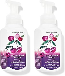 Bath and Body Works Gentle Foaming Hand Soap, Black Cherry Merlot 8.75 Ounce (2-Pack)