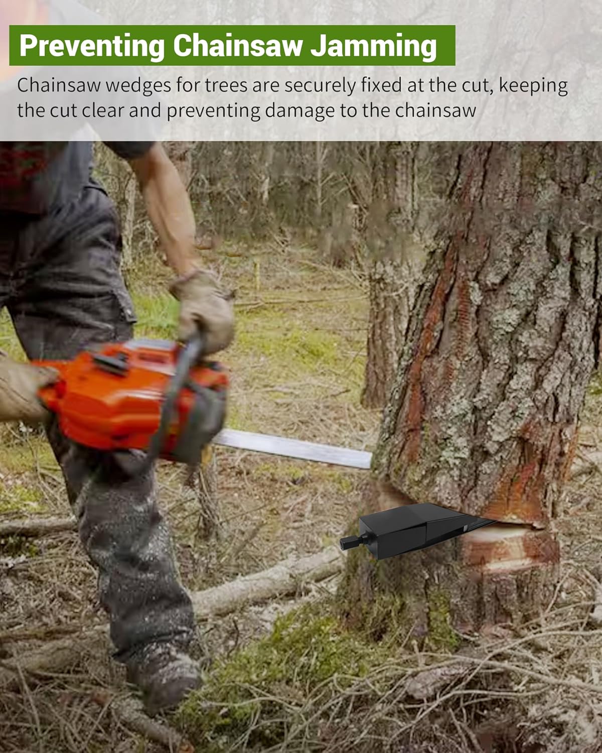 12" Tree Falling Wedges, Tree Cutting Wedges Used to Guide Trees Toward A Safe Landing, Suitable for Lumberjacks' Iron Chainsaw Wedges for Trees