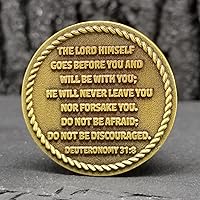 Vista 4 de Moneda de desafío anclada en Cristo, símbolo de fe y fuerza, ficha de abrazo de bolsillo cristiana (paquete de 10)