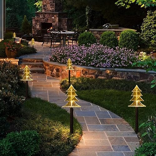 Miniatura 2 de Generic Luces solares de camino para árbol de Navidad, luces LED impermeables de decoración de Navidad con temporizador, luces nocturnas de césped