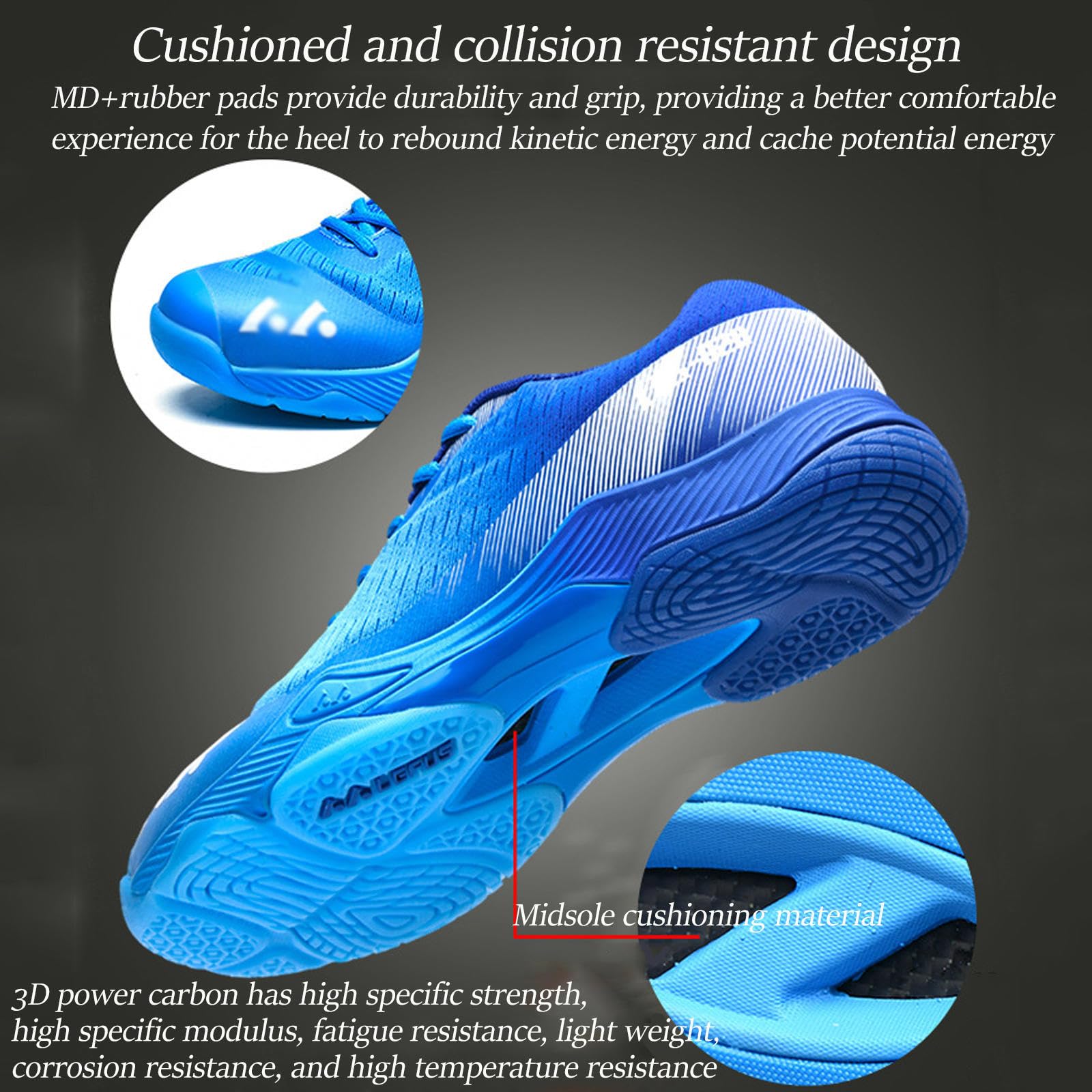 Buty Do Badmintona Dla Dorosłych Mężczyzn Kobiet Lekkie, Oddychające Tenisowe Trampki Do Squasha Extra Wide Do Siatkówki Pickleball, Green, 39 EU