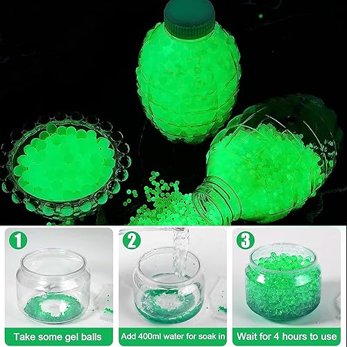 Miniatura 6 de Anstoy Piezas de accesorios para lanzador de bolas de gel, incluye 20000 unidades de munición de bolas de gel coloridas, 20000 bolas de gel