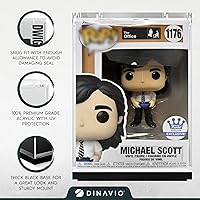Vista 4 de Funko Pop Protector – vitrina de acrílico – Diseño apilable resistente – Estuche de 0.157 in para figuras de vinilo de 4 pulgadas – Base negra