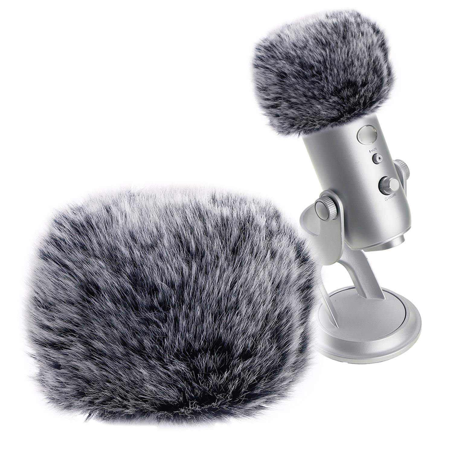SUNMON Microphone Furry Windscreen Muff, Perfect Mic Pop Filter Mask