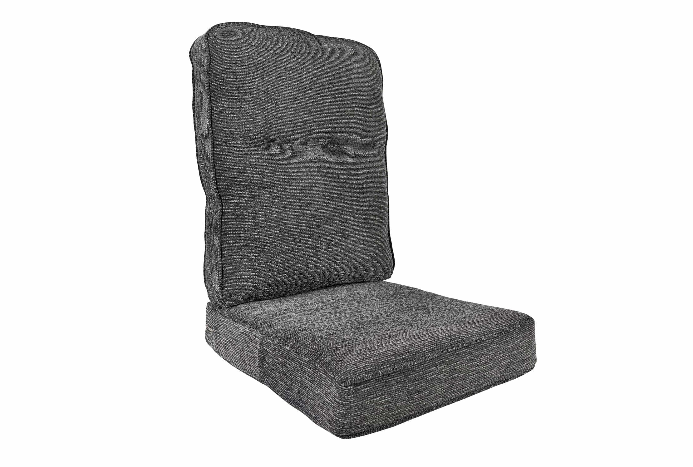 Desser Replacement Conservatory Cane Chair Cushion – Split Back Seat & Back Cushion for Chairs & Sofas – Slate Grey Cushion with Removable Covers and Machine Washable