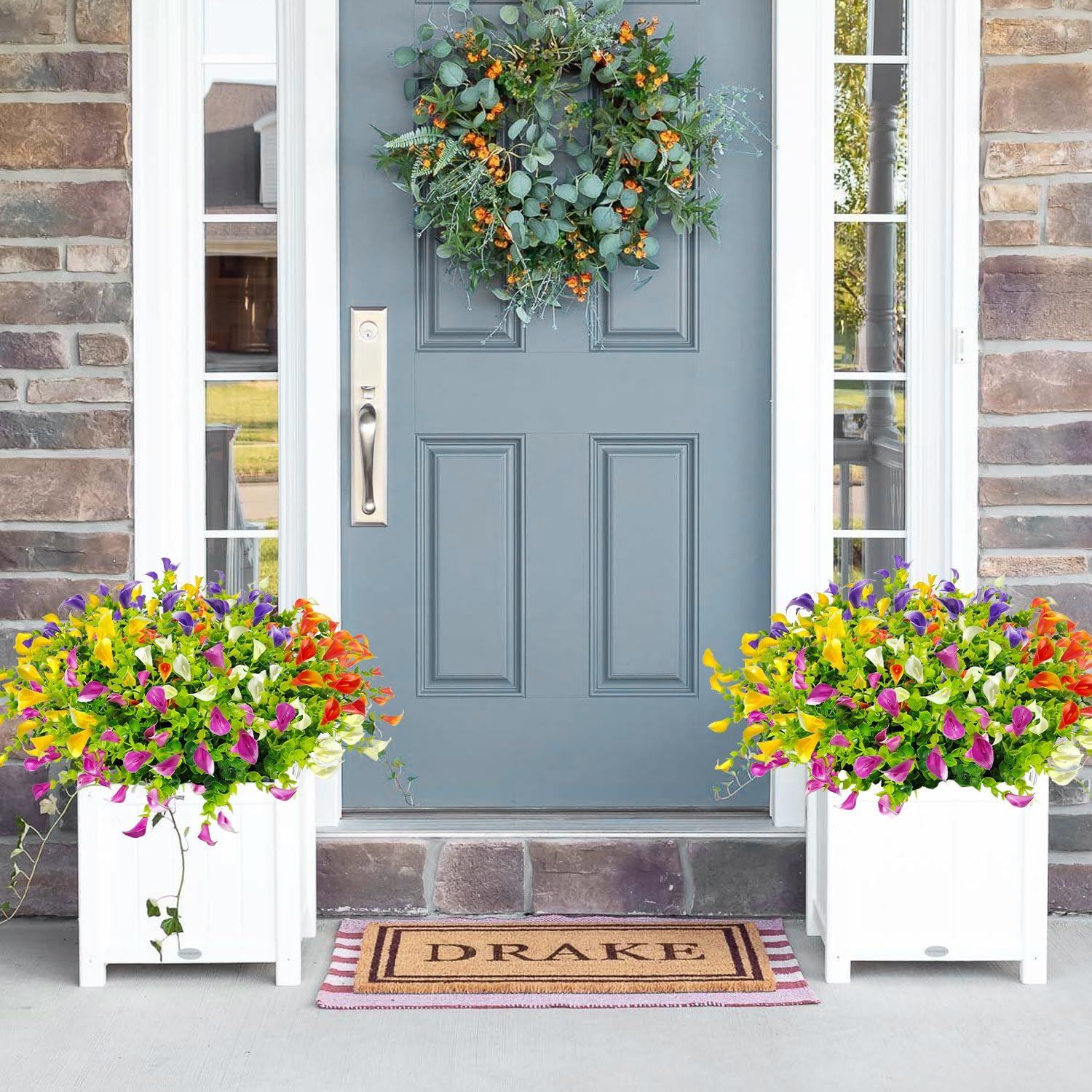 10 Bundles Calla Lily Artificial Flowers for Outdoors, Faux Plastic Fake Plants Flowers UV Resistant for Outside Planters Garden Porch Patio Potted Window Box Cemetery Decoration (Multi Color) - Image 2