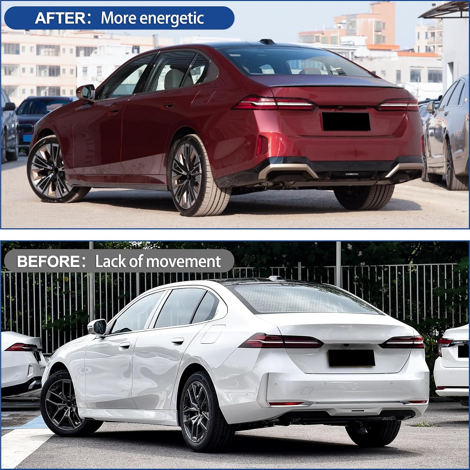 Rear Spoiler for BMW 5 Series G60 530i 540i 550e xDrive i5 eDrive 2024 2025 Trunk Spoiler Wing Trunk Tail Rear Trunk Lid,Dark Night Glossy Black Performance G60 Glossy Black