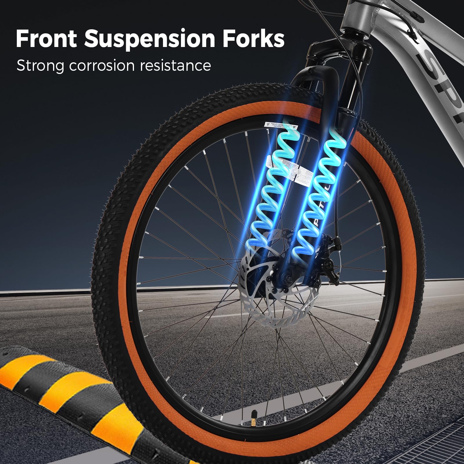SPATIAL MTB Bicicleta de Montaña para Adultos y Jóvenes - 29/27,5/26/24 Pulgadas, 8/21 Velocidades, Frenos de Disco Mecánicos Dobles, Cuadro de Aluminio, Suspensión Delantera, Asiento Ajustable