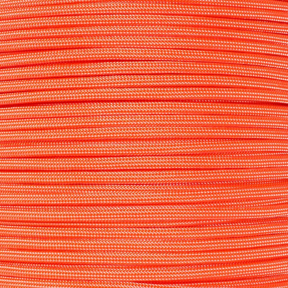 Paracord Planet 250 Foot Spools of 550 Type III 7 Strand Paracord (Neon Orange w/White Stripes 250 Foot Spool)