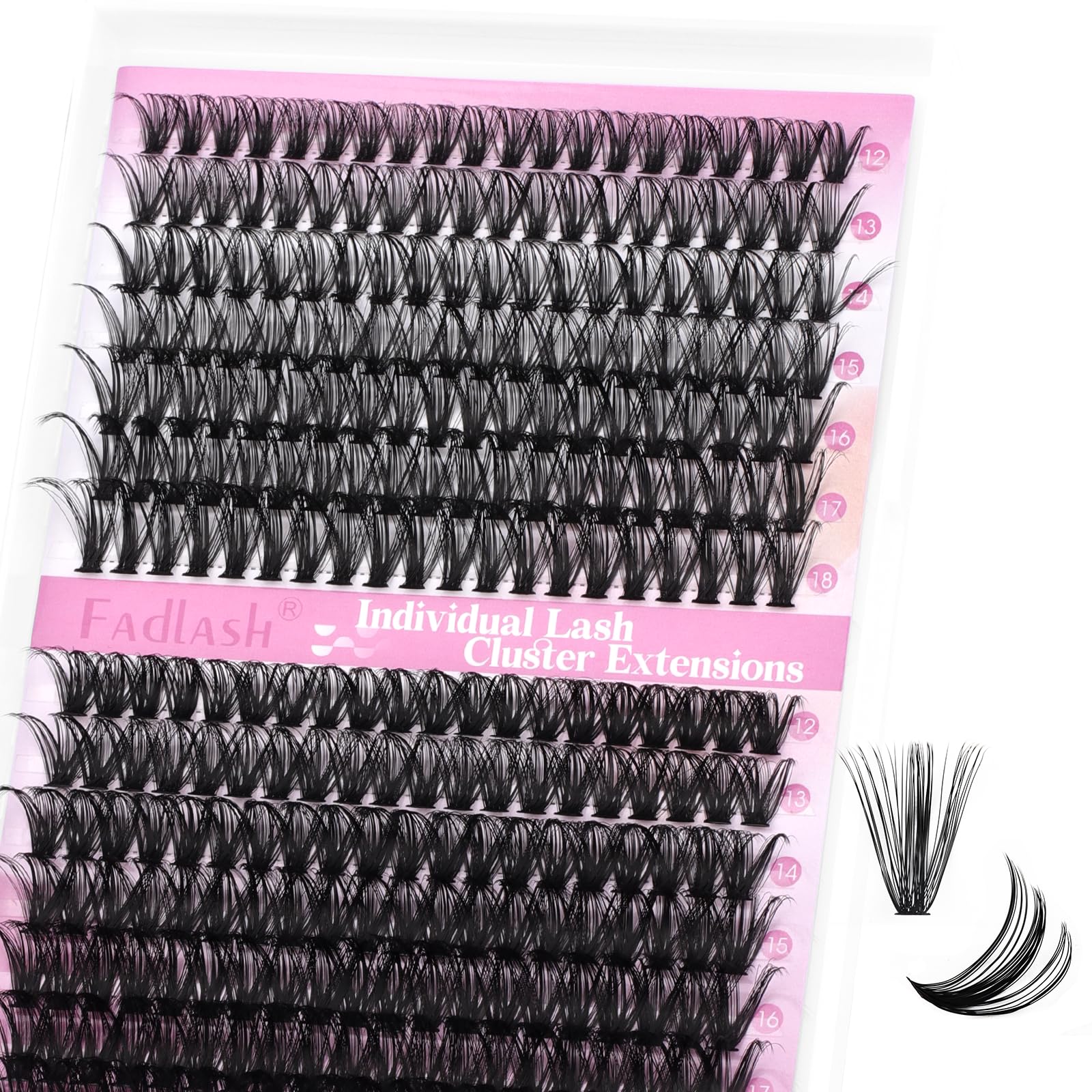 FADLASH Lash 120pcs 0.07mm D Curl 8-16mm 40D Mixed Trays Customizable DIY Eyelash Extensions for Beginners — view 31