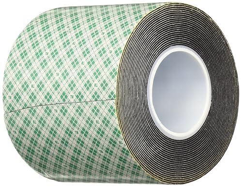 3M 4052 Cinta de espuma de poliuretano natural de doble capa, 3" ancho x 5yd largo (1 rollo)