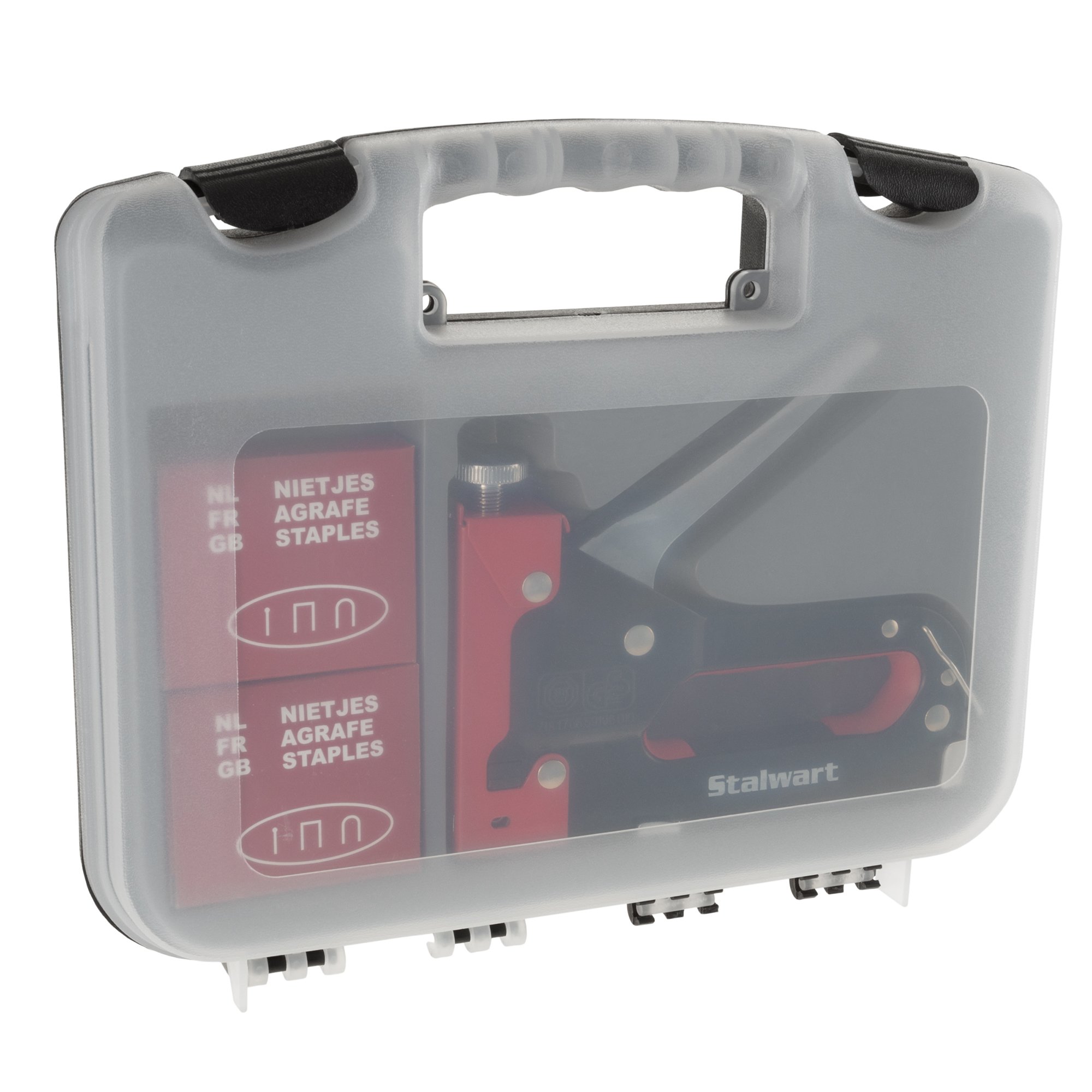 Stalwart 75ST6064 Heavy Duty Staple Gun Kit 3Way Stapler for