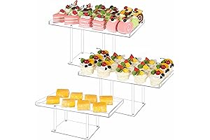 Clear Acrylic Food Risers: 3 Tier Cake Stand Display