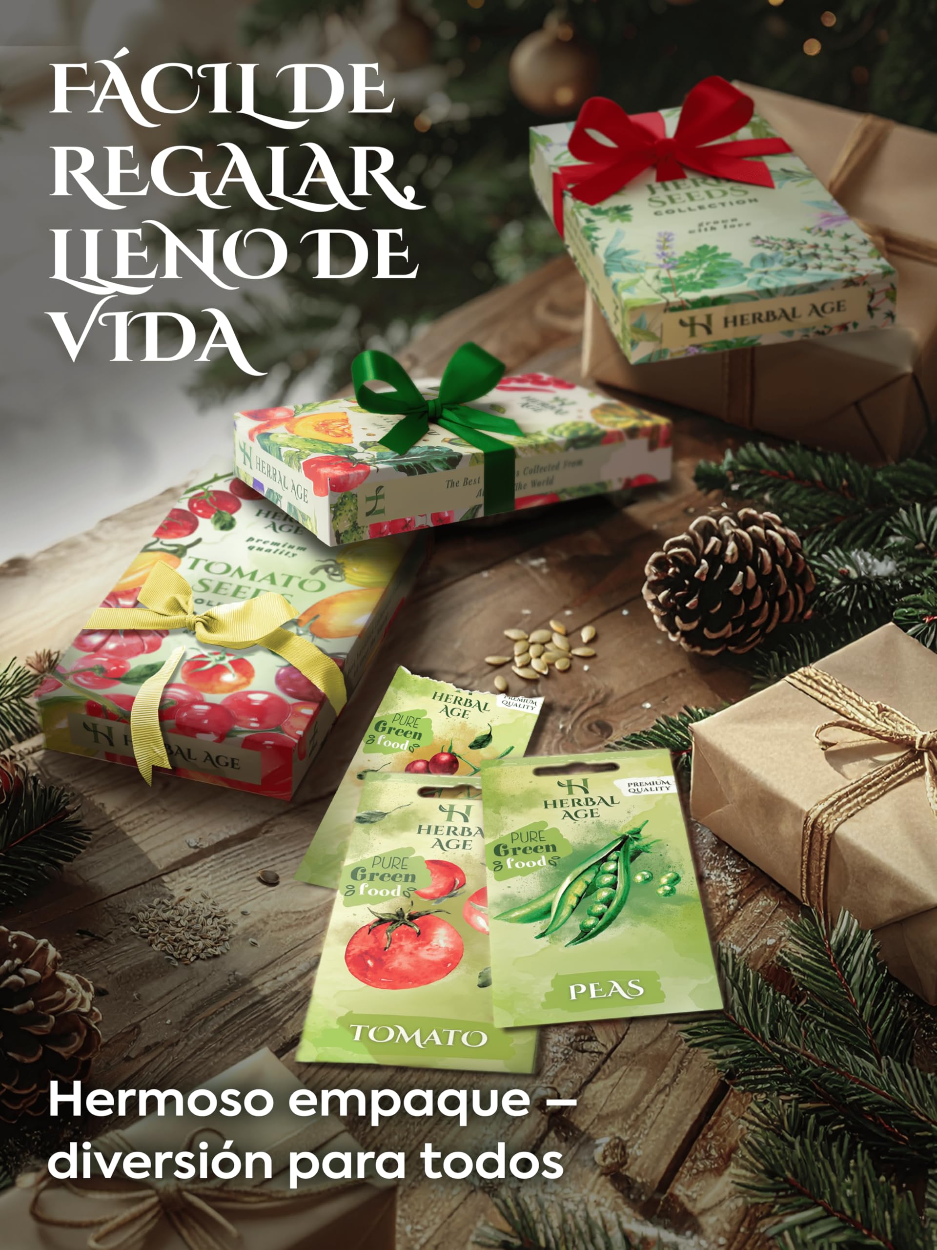 Kit Semillas Huerto Urbano De 12 Vegetales – Pack de 2, 10.200 Ecológicas Semillas De Tomate, Pepino, Lechuga, Tomates Cherry – Kit Huerto En Casa Pack, Regalos Originales Para Hombre y Mujer