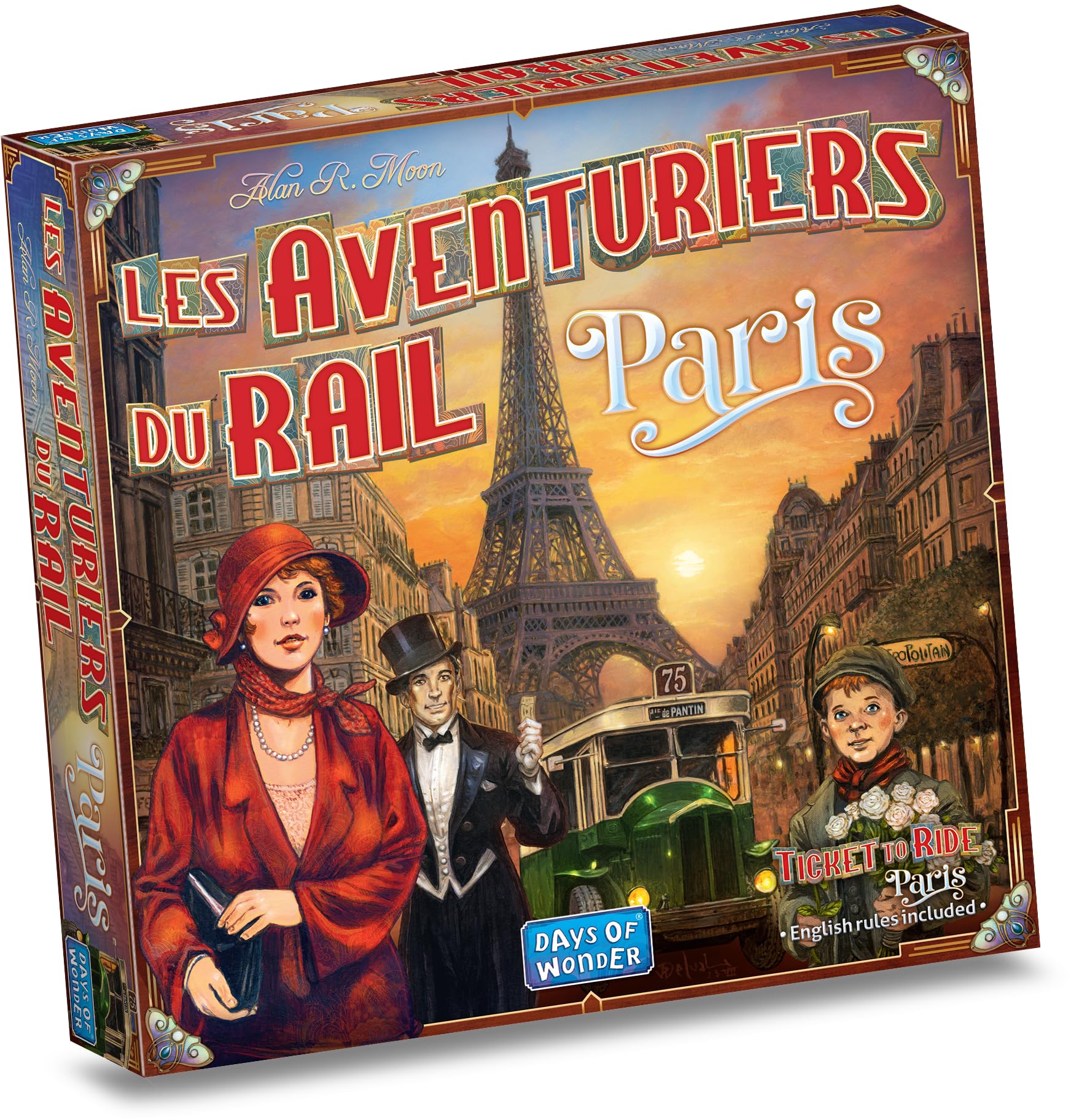 Asmodee Les AVENTURIERS du Rail Paris Crazy Years - Board Game & Strategy for Children from 8 Years - 2 to 4 Players - 10 to 15 Minutes - Compact Version Independent in French - Days of