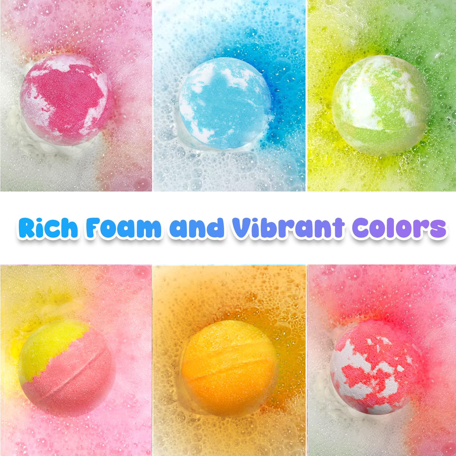 Kids Bath Bombs with Surprise Jewelry Toys and Fruity Scents