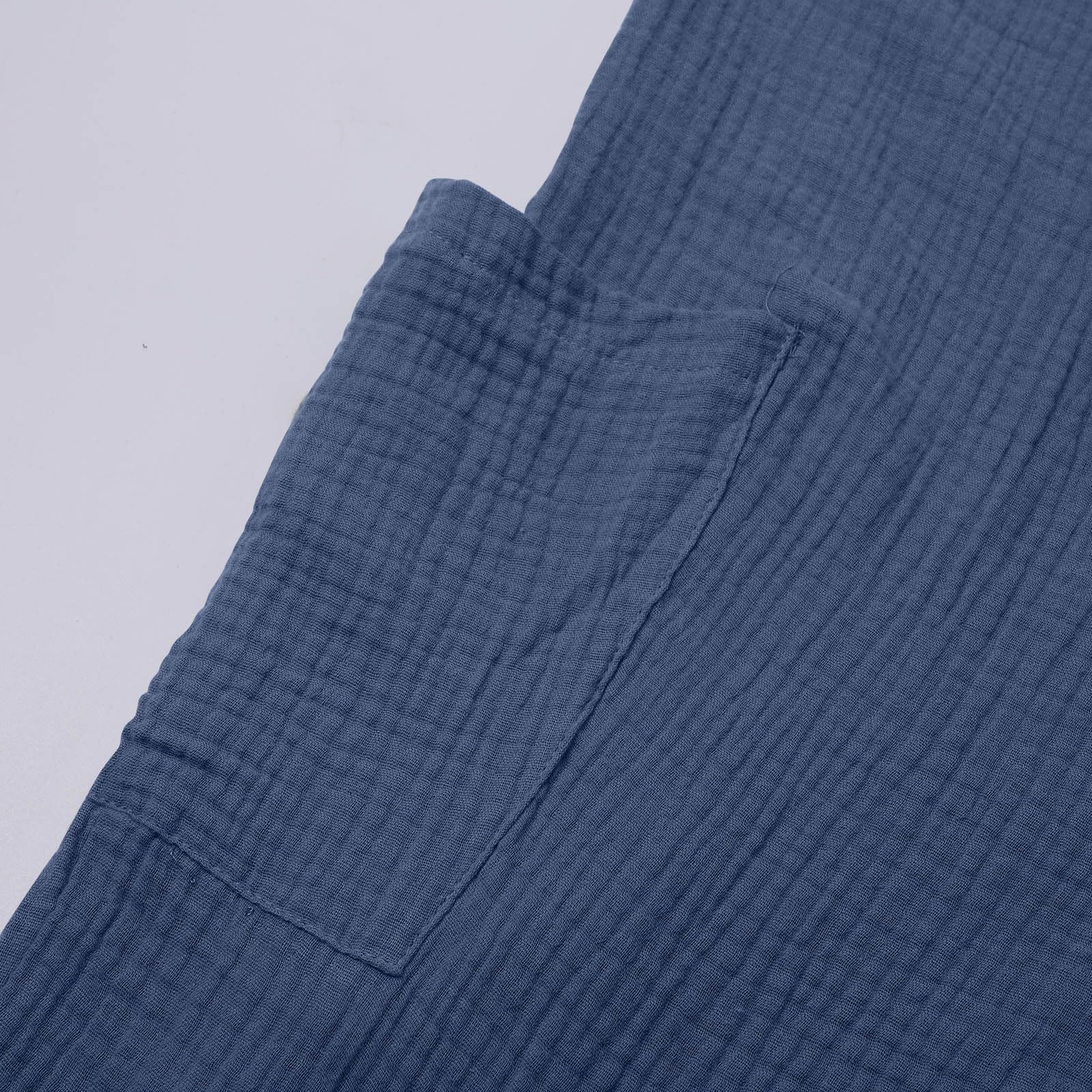 Combinaison pour femme - Sportif - Loisirs - Été - Salopette légère en lin - Pantalon de travail extensible - Avec col en V - Avec poches - Couleur unie - Sans manches - Combinaison d'été