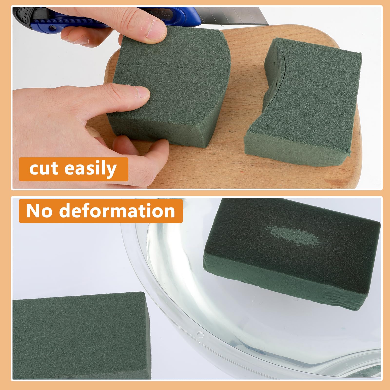 YUXIANLB 3PCs Floral Foam Blocks Wet Dry Flower Foam Plant Foam for Fresh and Artificial Flower Arrangements Oasis Floral Foam for Wedding Birthdays - Image 3