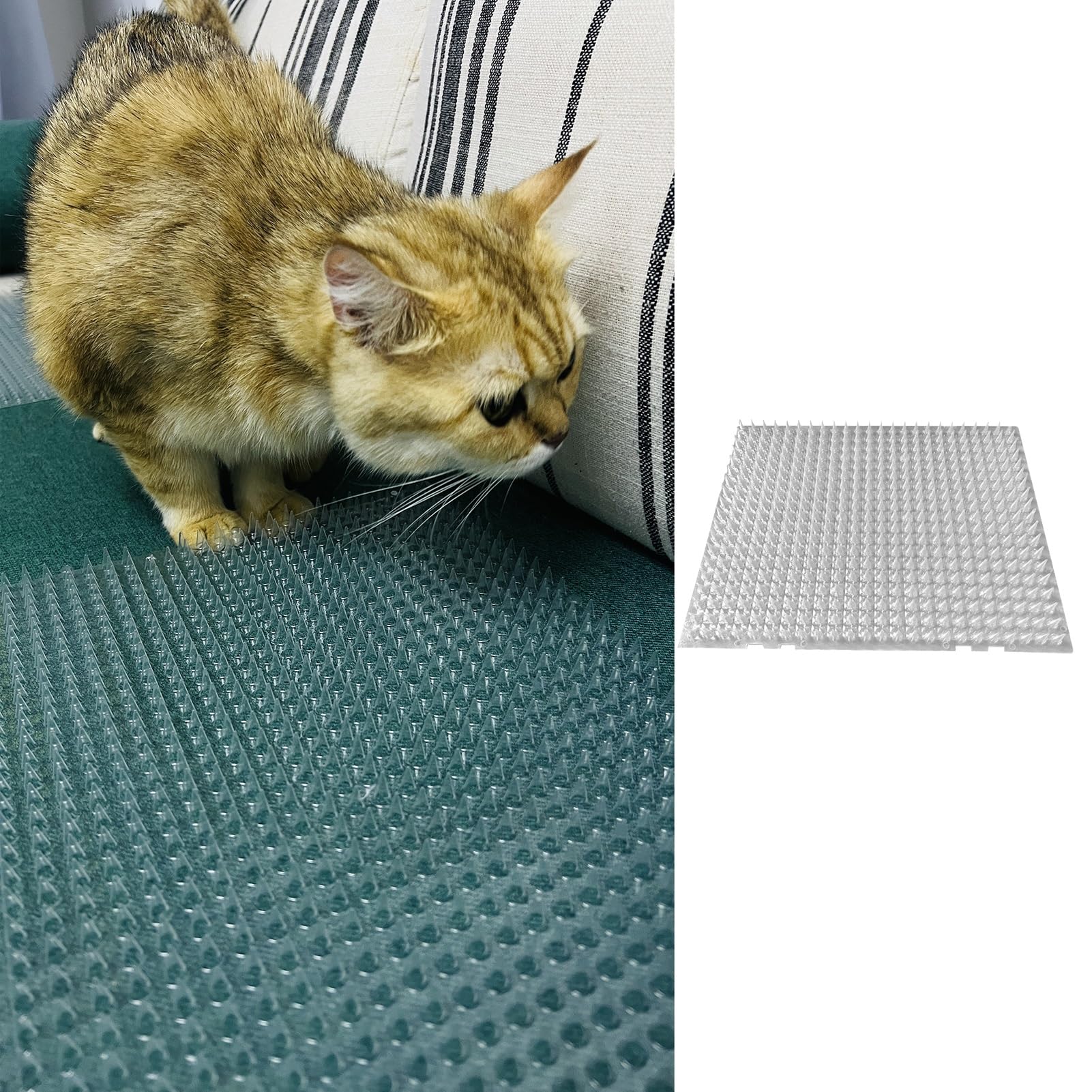 Tapis Anti Chat Tapis Transparent Anti-excréments de Chat avec Picots, pour Canapé Répulsif pour Chats Découpable pour Intérieur et Extérieur Dispositif de Dissuasion pour Meubles, Arbres(20 pcs)