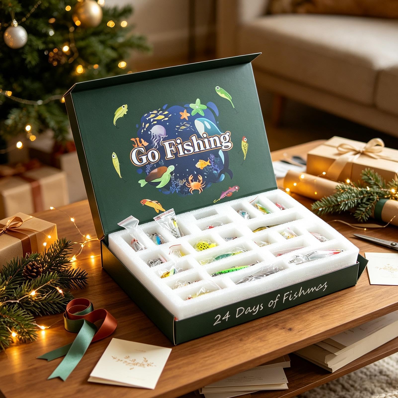 Weihnachts-Countdown-Kalender, 24 Tage 2026, Zubehör für Adventspartys