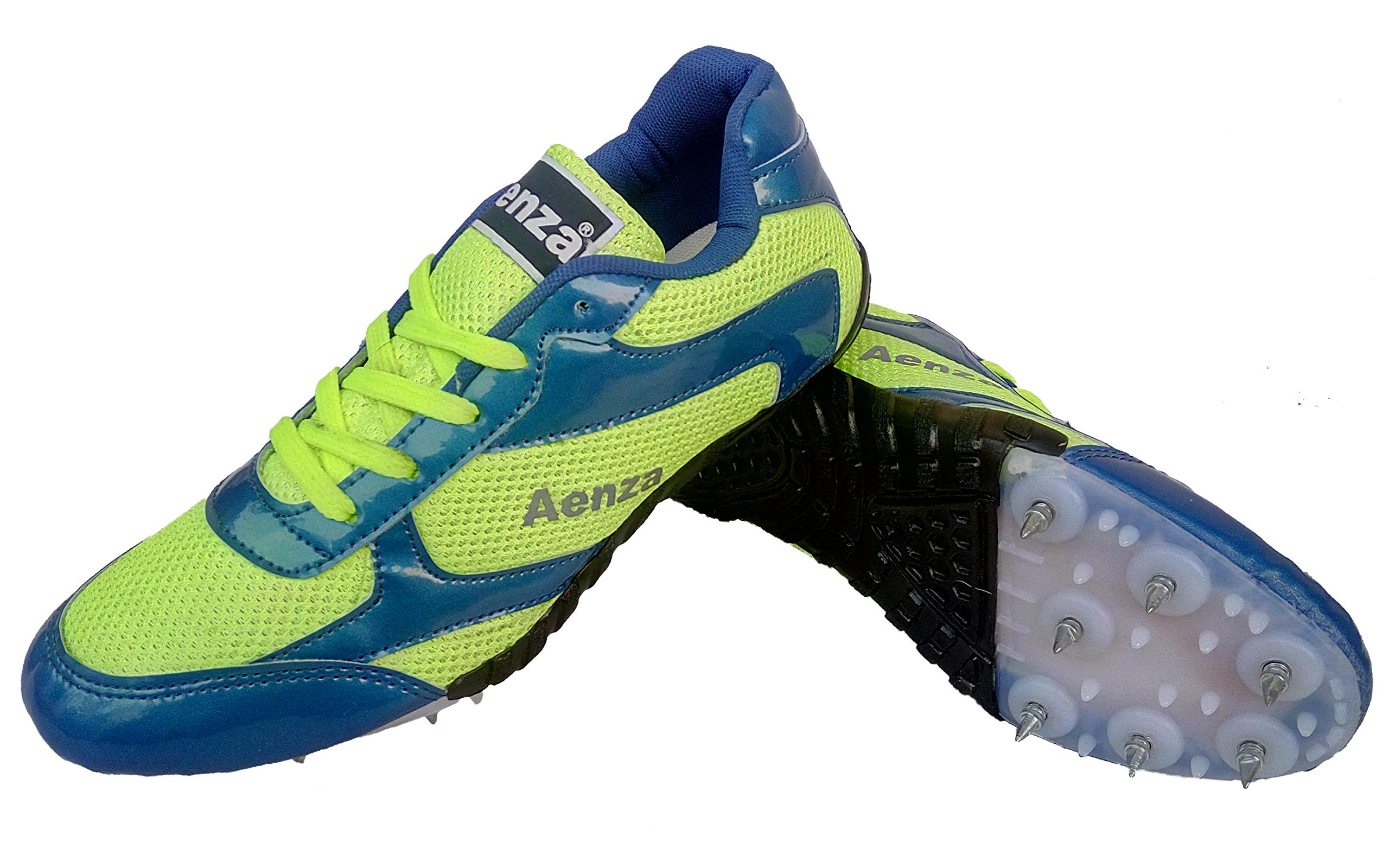 optimus Optimus® Unisex Athletic Spike Shoes Running Spike Shoes Racing Spike Shoes Sprint Shoes Light Weight with PU Sole - Blue Size 3 - with Free Set of 14 Spike Nails & 1 Key-picture-15