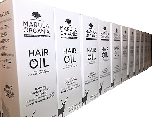 Marula Organix Aceite para el cabello, suero hidratante para el cabello rico en antioxidantes, marula pura orgánica, argán, aceite de jojoba, revive